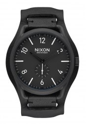 Nixon The C45 Leather All Black / White / Black Cuff