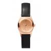 The Small Time Teller Leather All Rose Gold / Black